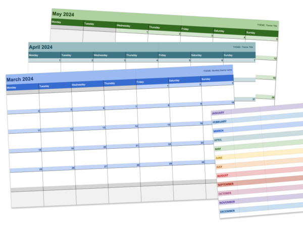 Bare Roots Branding Content Calendar Template